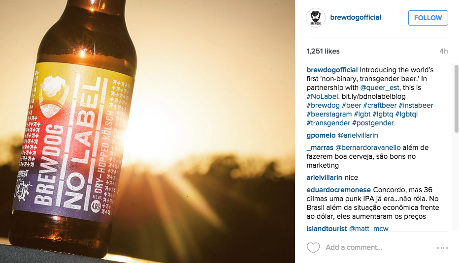 BrewDog Debuts the World's First 'NonBinary, Transgender Beer' MRCTV